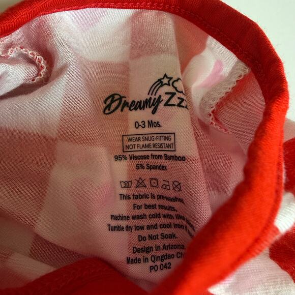 Dream Big Little Co Checkers & Hearts Dream Romper Sleeper 0-3 Months - Picture 10 of 11
